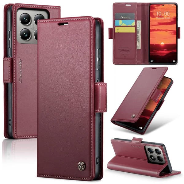 CaseMe Xiaomi 14T Pro glatt etui - Rød Red