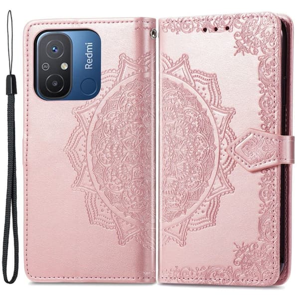 Mandala Xiaomi Redmi 12C / 11a Flippetui - Rose Gull Pink