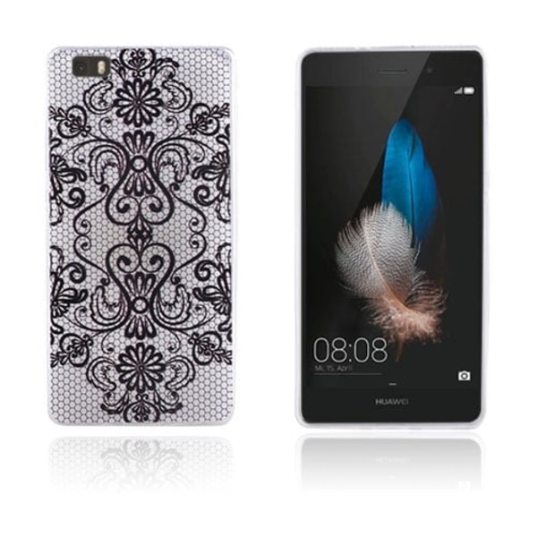 Westergaard Huawei Ascend P8 Lite Skal - Årgång Blomma Silvergrå