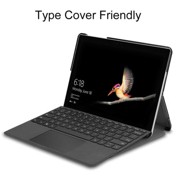 Microsoft Surface Go 10 beskyttelsesetui i kunstlæder med stativ Black