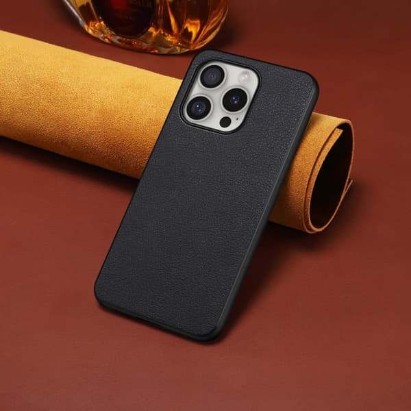 Mat og elegant tekstureret iPhone 16 Pro cover - Sort Black
