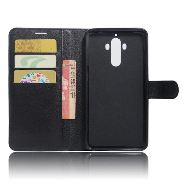 Huawei Mate 9 beskyttende læder-etui - Sort Black