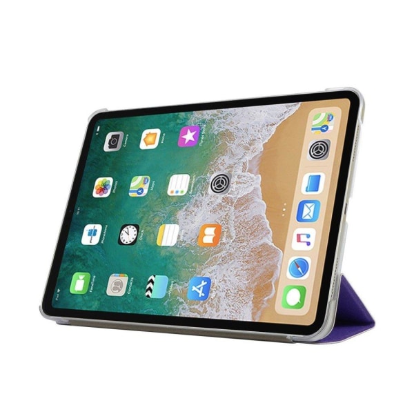 iPad Pro 11" (2018) tre-folds læder flip etui - Lilla Purple