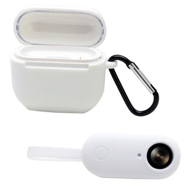 Insta360 GO silikonetui med ladeetui og karabinkrok - Hvit White