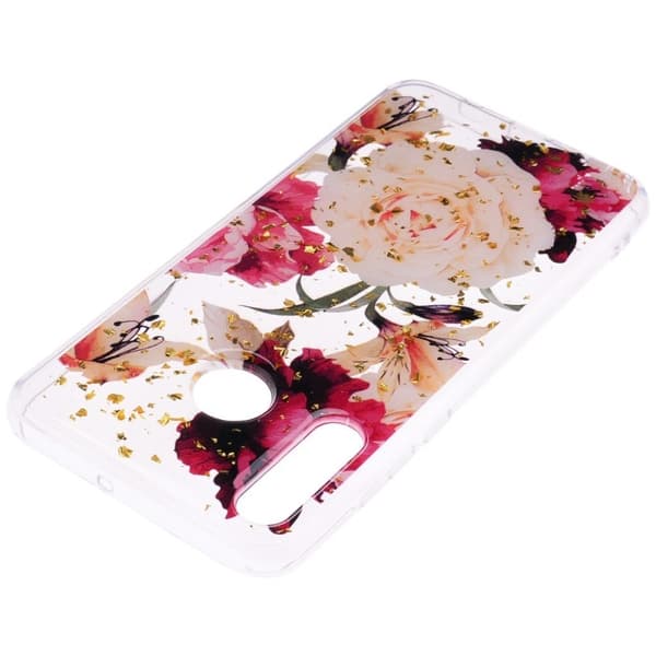 Huawei P30 Lite glitter mønster deksel - vakre blomster Multicolor
