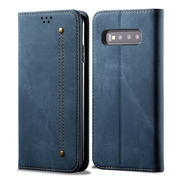 Jeans Samsung Galaxy S10 Flip case - Blå Blue