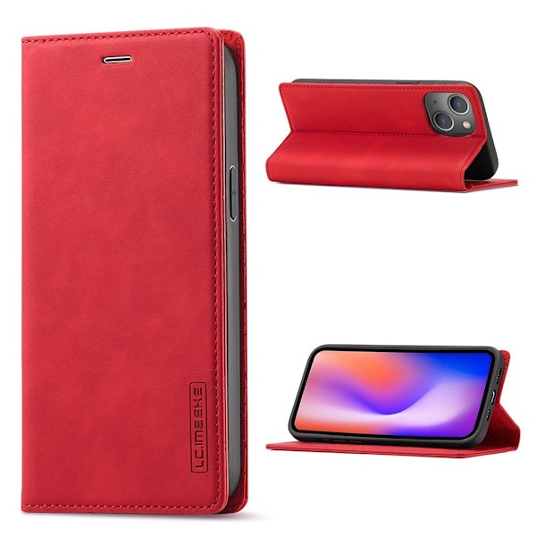 LC.Imeeke iPhone 13 Mini Läppäkotelo - Punainen Red