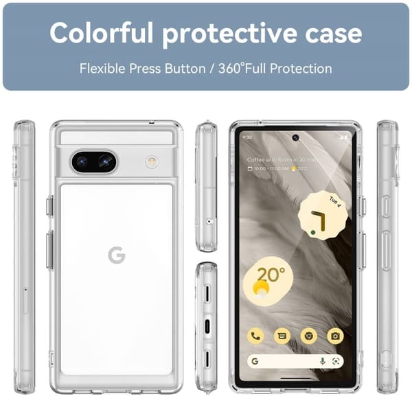 Google Pixel 7a smart telefonskal i akryl - Transparent Transparent