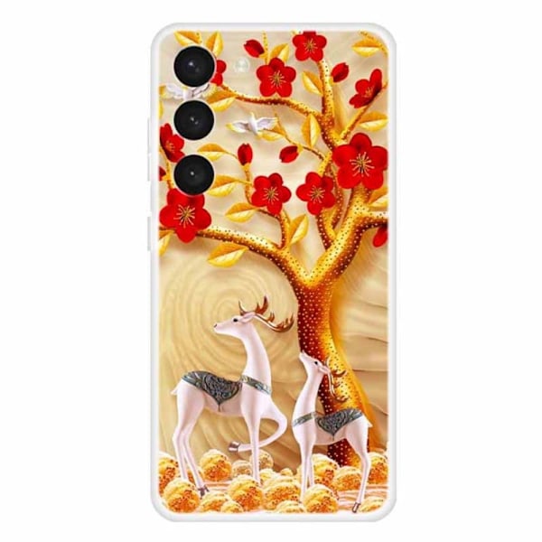 Deco Samsung Galaxy S23 Plus Etui - Sika Deer Gold