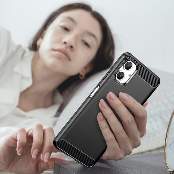 Carbon Flex Samsung Galaxy A06 cover - Sort Black
