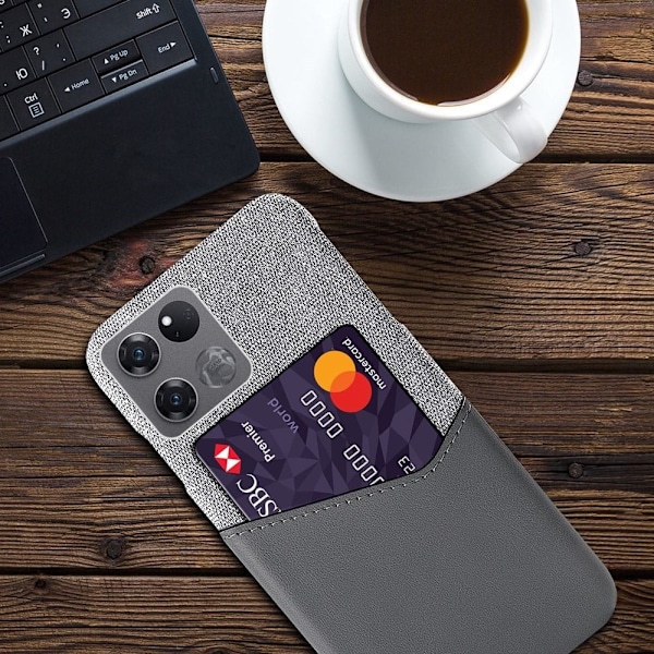 Bofink OnePlus Ace Racing skal med korthållare - Silver/Grå Silvergrå