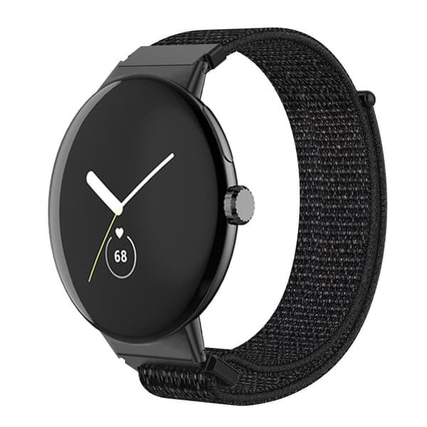 Google Pixel Watch nylonklokkerem - Svart Black