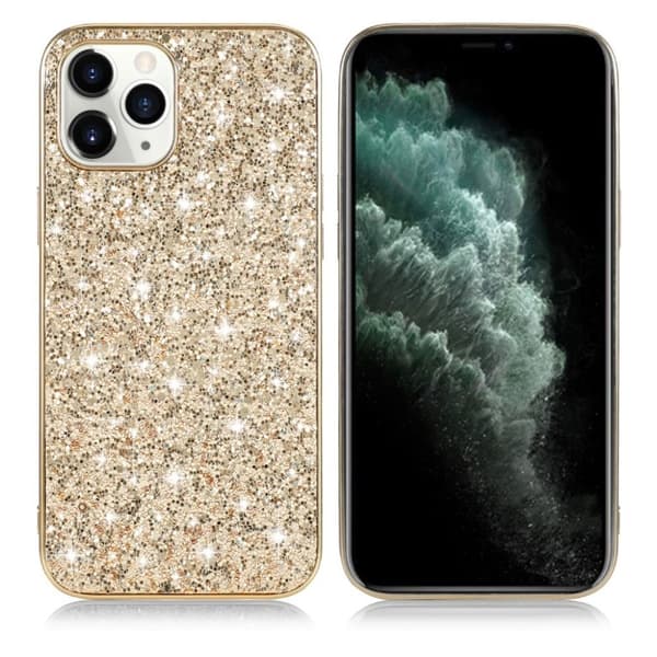 Glitter iPhone 12 Pro Max Etui - Gull Gold