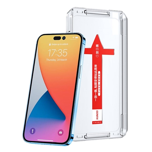 XUNDD iPhone 14 Pro Max skærmbeskytter i hærdet glas Transparent