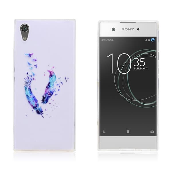 Sony Xperia Xa1 Ultra-Thin Mønster Myk TPU Etui - Feather Multicolor