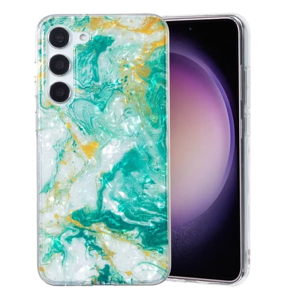 Marmormotiv Samsung Galaxy S23 Plus skal - Grön Marmor Grön