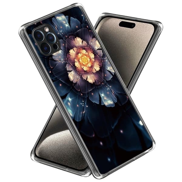 Deco iPhone 16 Pro deksel - Fargerik Blomst Blue
