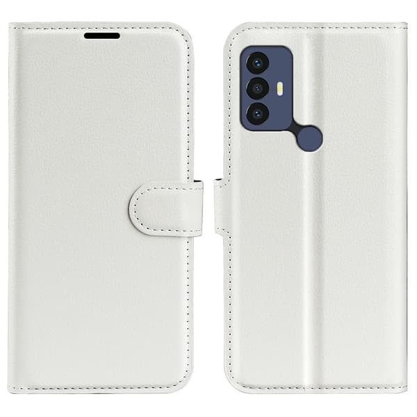 Klassisk Tcl 306 / 305 / 30e / 30se Flip Etui - Hvid White
