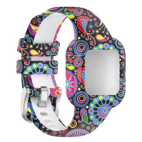 Garmin Vivofit Jr 3 mønster silikone urrem - Påfugl Multicolor