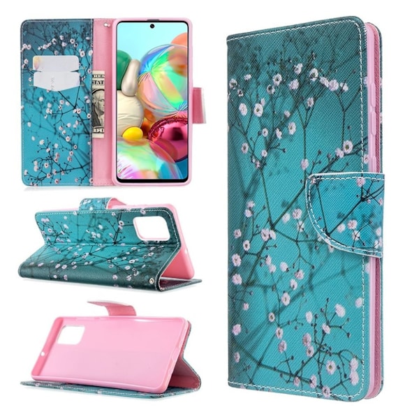 Wonderland Samsung Galaxy A71 etui – Blomstergrene Multicolor