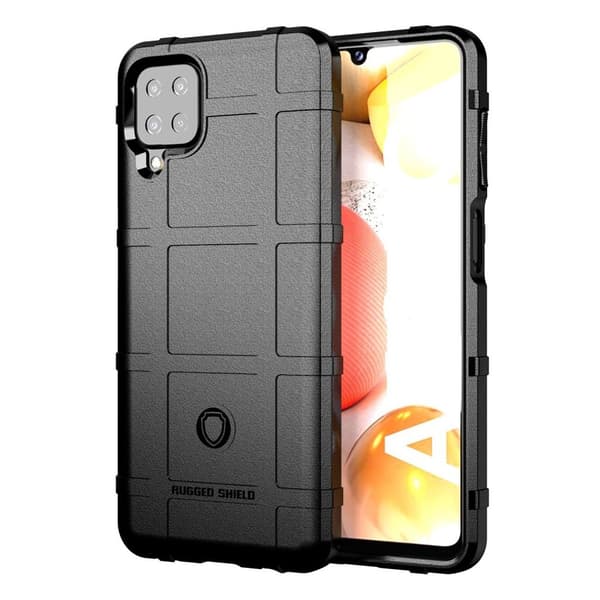 Rugged Shield Samsung Galaxy A12 5G kotelot - Musta Black