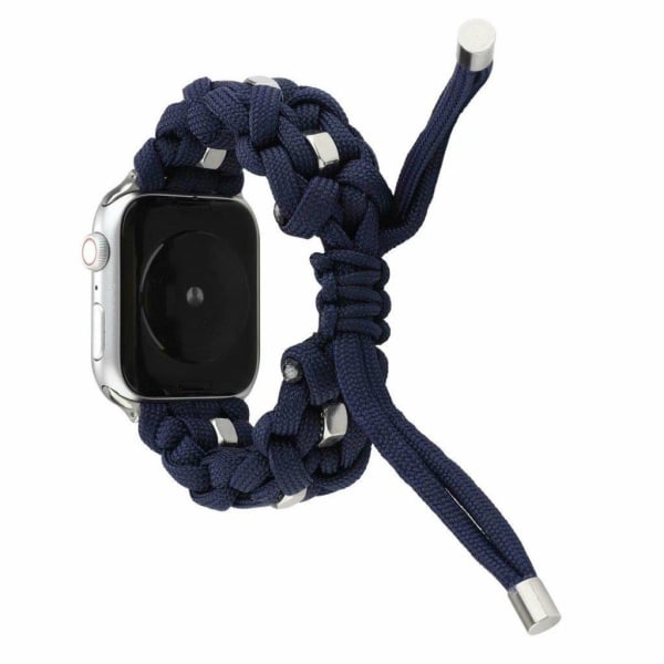 Apple Watch Series 6 / 5 40mm nylon i rustfrit stål rem - mørkeb Blue