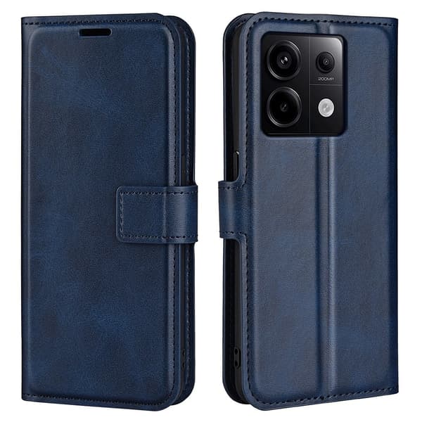 Hållbart konstläder Xiaomi Redmi Note 13 Pro 5G  fodral med plånbok - Blå Blå