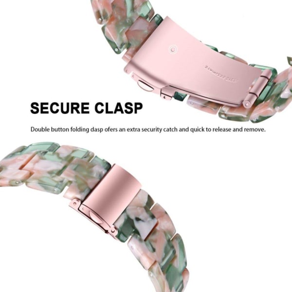 Samsung Galaxy Watch (42mm) / Aktiivinen marmorinen kellonauha - Pinkki / Vihreä Pink