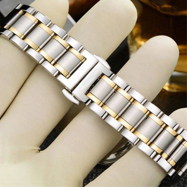 12mm stainless steel watch band - Silver / Gold Silvergrå