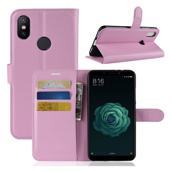 Classic Xiaomi Mi A2 flip etui - Rosa Pink