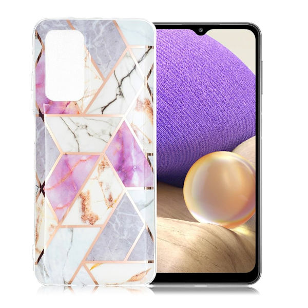 Marble Samsung Galaxy A32 5G Etui - Multi-color Trapezoid Multicolor