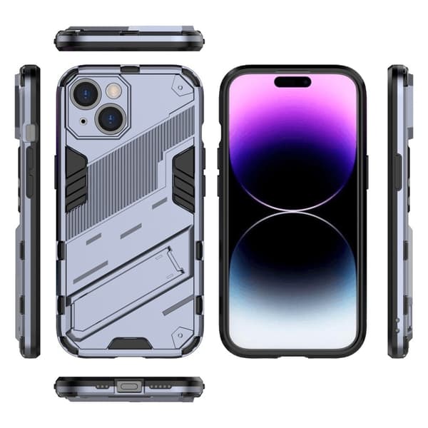 Stöttåligt iPhone 15 Plus hybridskal - Blå Blå
