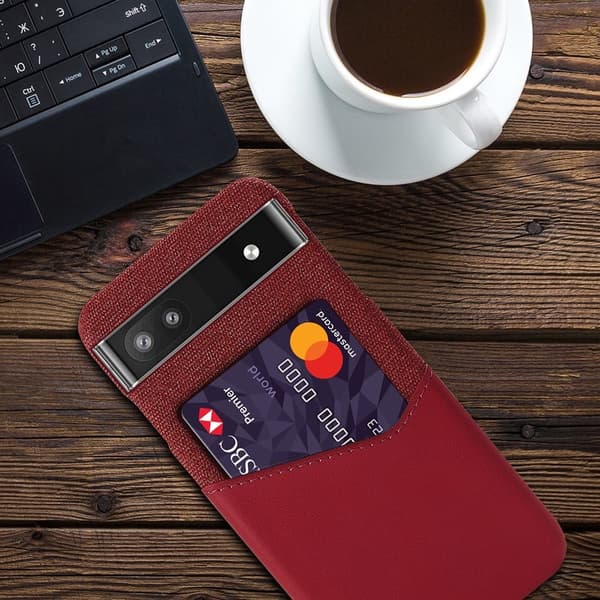 Bofink Google Pixel 6a Kort Cover - Rød Red
