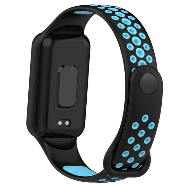 Xiaomi Redmi Band 2 tofarget silikonrem med deksel - Svart / Blå Blue