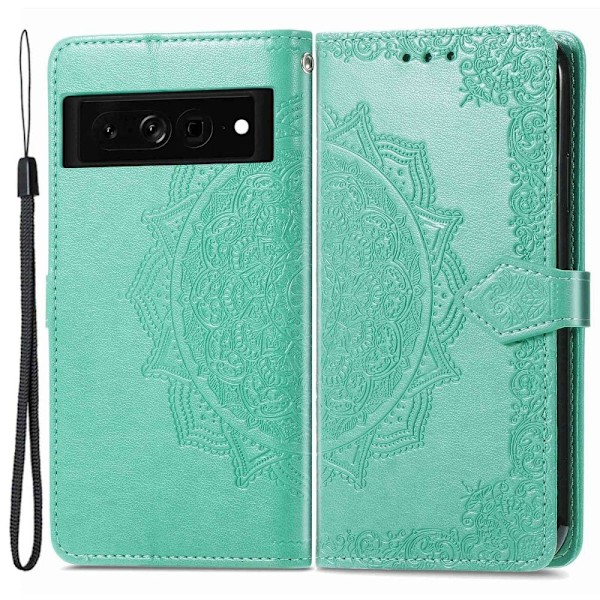 Mandala Google Pixel 7 Pro Flippetui - Grønn Green