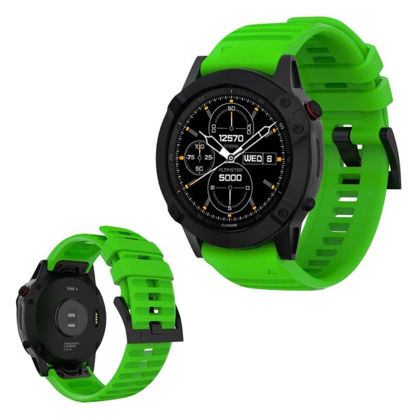 Garmin Fenix 6 / Fenix 5 Plus / Fenix 5 / Forerunner 935 / Quatix 5 / Quatix 5 Sapphire / Approach S60 / Garmin Instinct silikone Urrem - Mørkegrøn Green