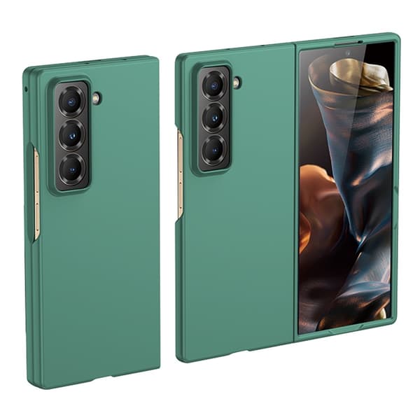 Samsung Galaxy Z Fold Special Case Skin-Touch Texture Hard Bumpresistent Folding Phone Cover - Mørkegrøn Green