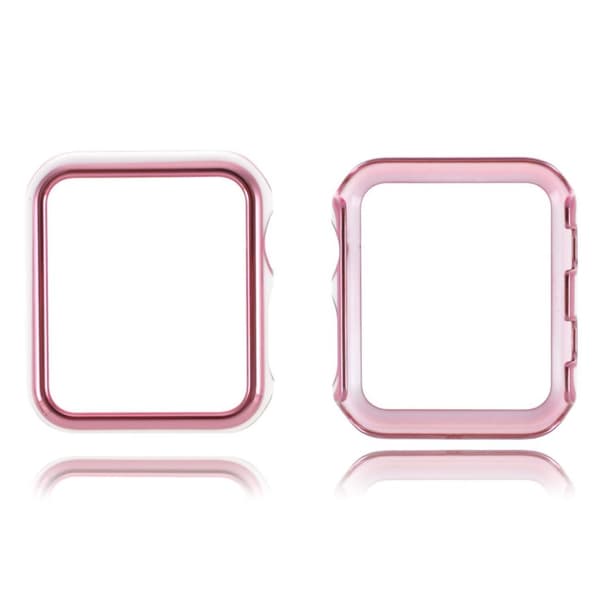 Apple Watch Series 3/2/1 42mm stilfuld ramme - Lyserød / Hvid Pink
