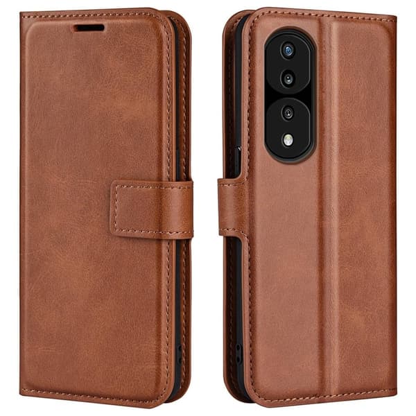 Læderetui med Pung til Honor 70 Pro - Lysebrun Brown