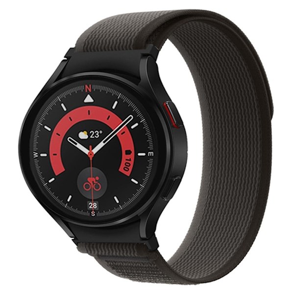 Samsung Galaxy Watch 5 / 4 nylon trail loop tyylinen ranneke - Harmaa Silver grey