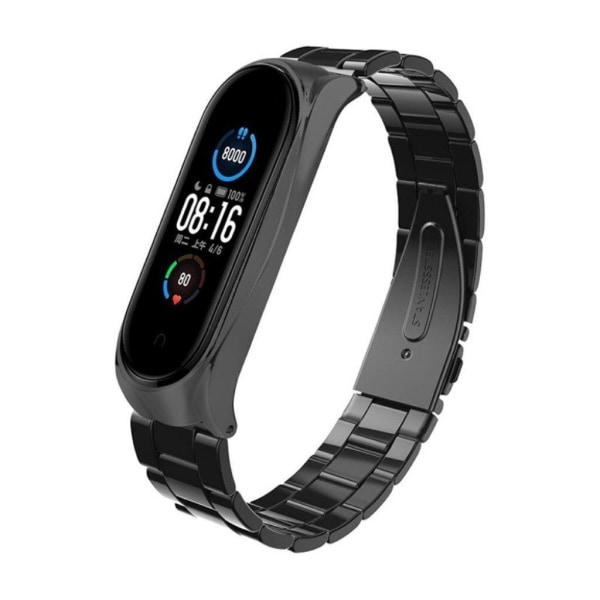 Xiaomi Mi Band 5 luxury stainless steel watch band - Black Black