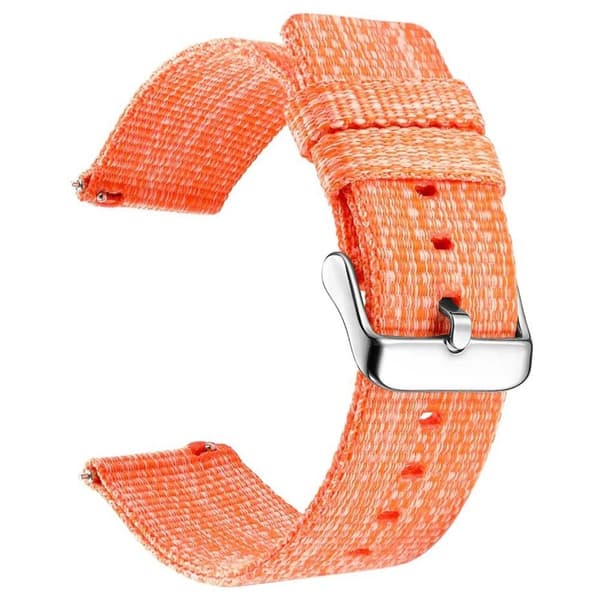 Garmin Lily 2 Nylon Klockarmband Justerbart Pin Spänne 14mm Handledsrem Ersättning - Orange Orange
