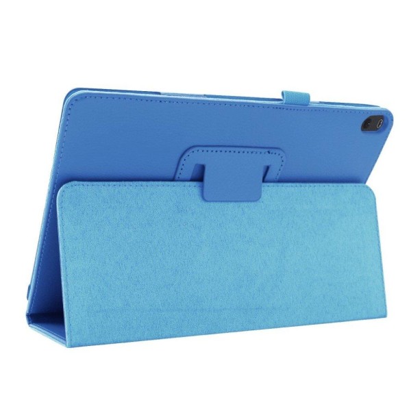 Lenovo Tab M10 litchi texture leather case - Baby Blue Blå