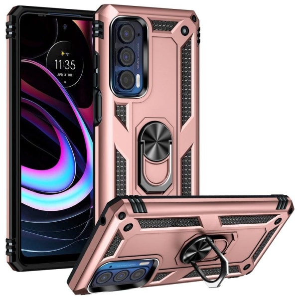 Bofink Combat Motorola Edge (2021) Etui - Rødguld Pink