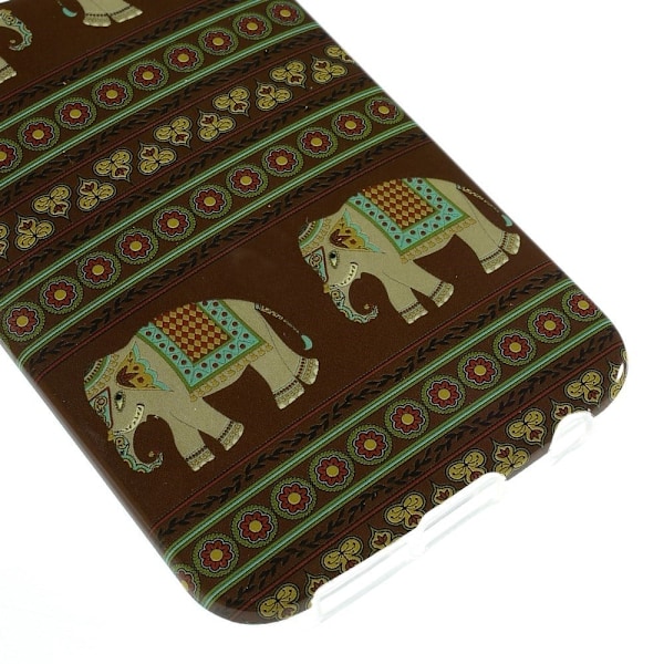 Westergaard Samsung Galaxy S6 Edge Cover - Brune Stamme Elefanter Brown