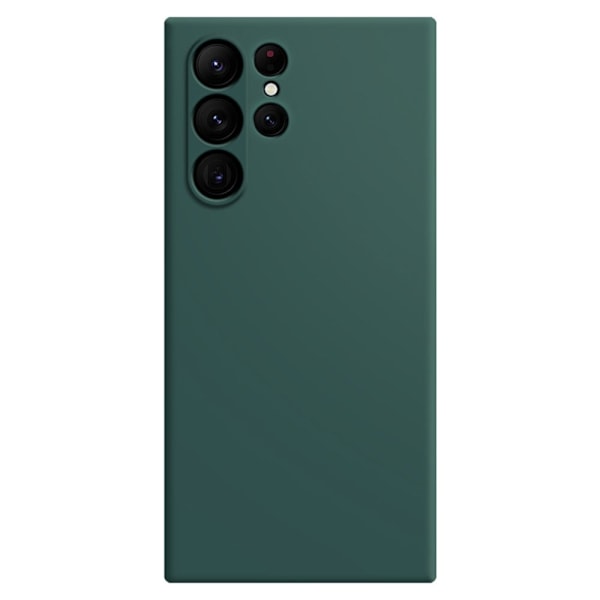 Viistetty pudotuksenesto kumipäällysteinen kansi Samsung Galaxy S23 Ultra - Mustanvihreä Green