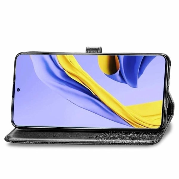 Mandala Samsung Galaxy A51 Flip kotelot - Musta Black