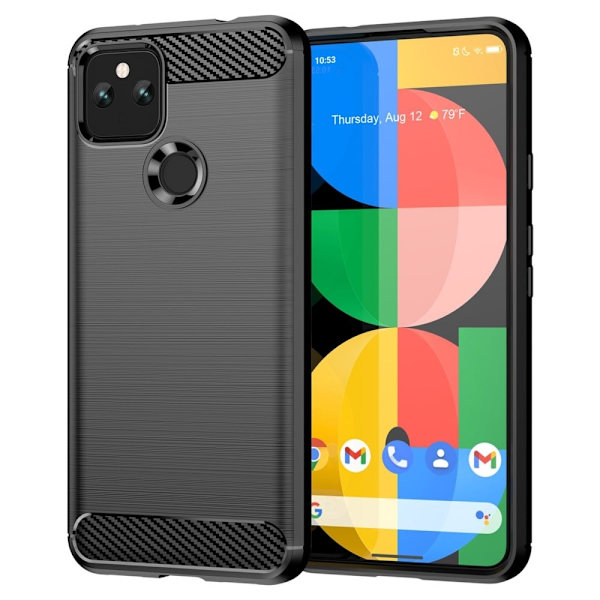 Carbon Flex Etui Google Pixel 5a - Svart Black