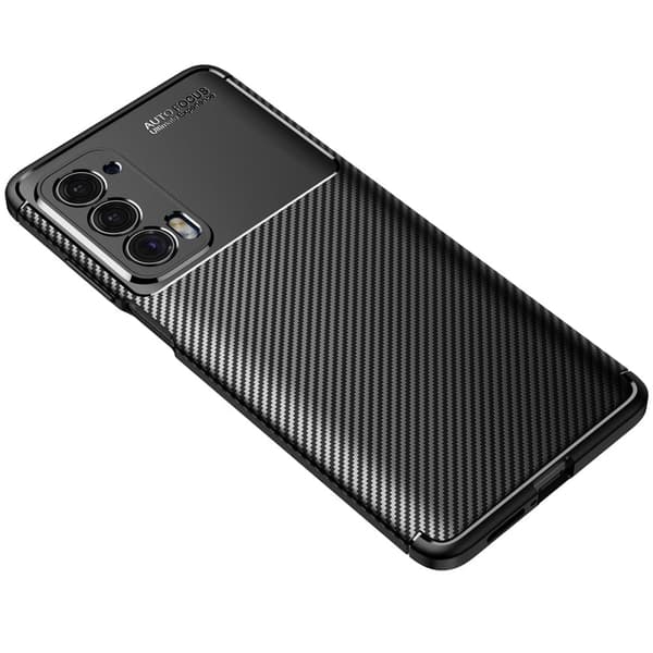 Carbon Shield Motorola Edge (2021) Etui - Sort Black