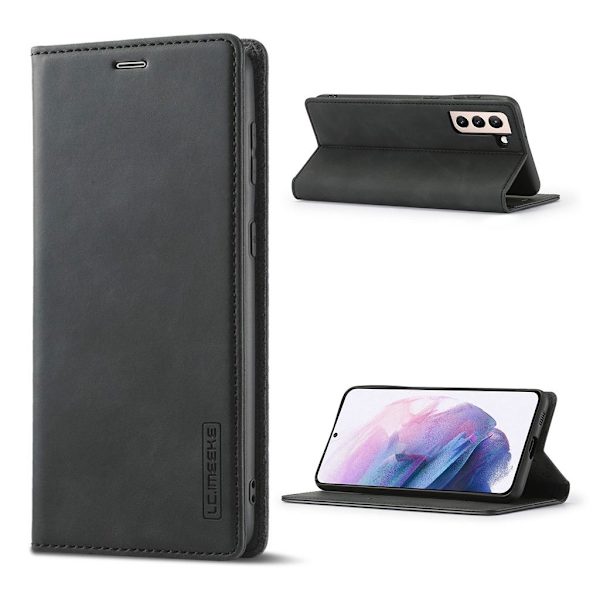 Lc.imeeke Samsung Galaxy S21 FE Flip Case - Musta Black